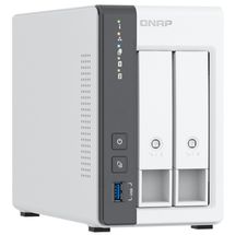 NAS QNAP 2 baias TS-216G-US (ARM, 4GB DDR4, 1x GbE LAN, 1x 2,5GbE, s/ discos)
