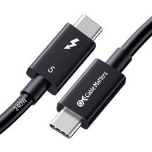 Cabo de Vídeo - USB-C / Thunderbolt 5 - 1m - Cable Matters 107062-BLK-1m (Preto, 4K @ 540Hz, PD 240W)