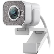 Webcam Logitech StreamCam p/ Streaming - 960-001289 - Branca (Full HD, 60fps)