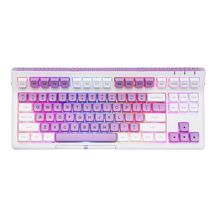 Teclado Mecânico Epomaker Brick 87 (USB-C, Bluetooth e 2.4Ghz) - White Purple