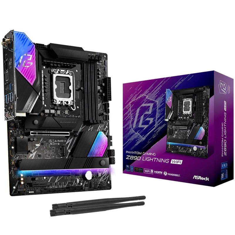 130645-5-Placa-mae-LGA-1851-DDR5-ASRock-Z890-Lightning-WiFi-7-Phantom-Gaming-ATX-1330645