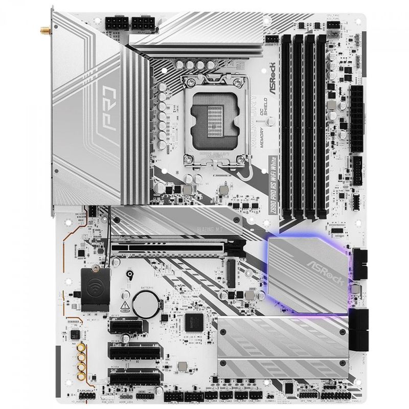 130643-1-Placa-mae-LGA-1851-DDR5-ASRock-Z890-Pro-RS-WiFi-6E-White-ATX-130643