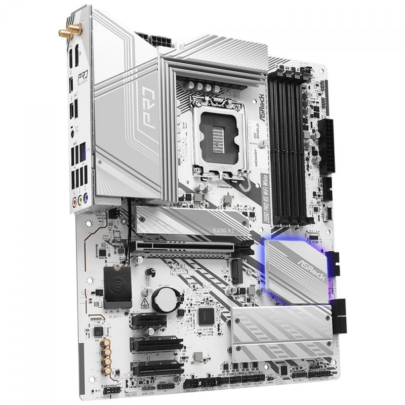 130643-2-Placa-mae-LGA-1851-DDR5-ASRock-Z890-Pro-RS-WiFi-6E-White-ATX-130643