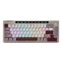 Teclado Mecânico Epomaker RT65 - (Mini display, conectividade tri-mode, 3000mAh) - Retro White