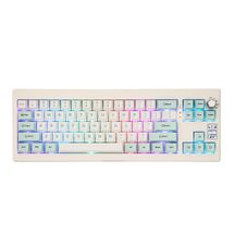 Teclado Mecânico Epomaker Shadow X (USB-C, Bluetooth e 2.4Ghz) - White Blue