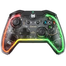 Controle c/Fio MoJhon - Rainbow Lite para Switch e Windows (Cyberpunk transparent)