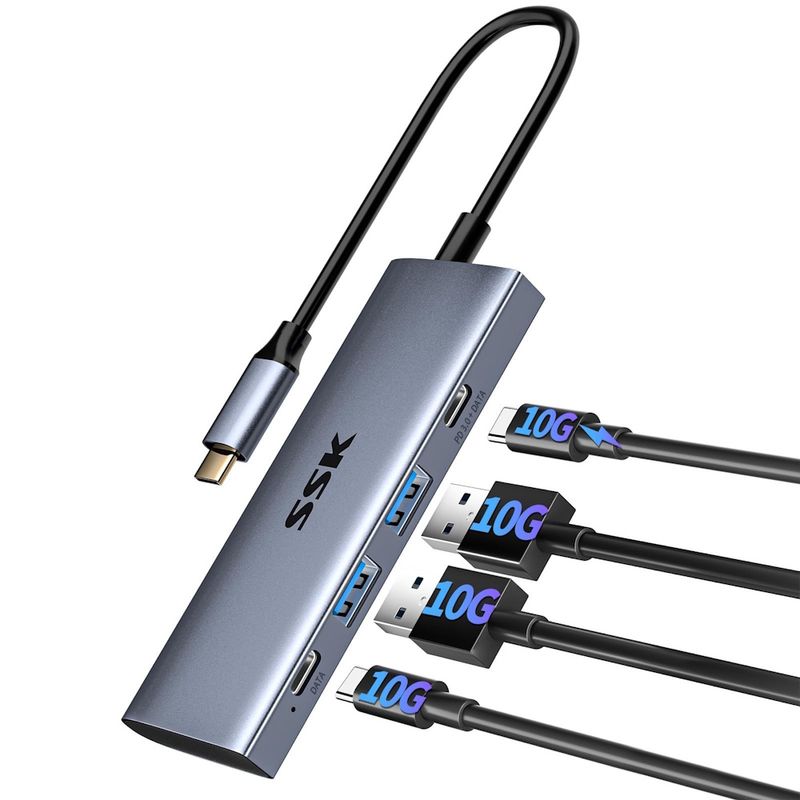131163-1-Hub_USBC_4_em_1_SSK_2_USBA_Gen2_2_USBC_PD_30_100w_SC109_131163