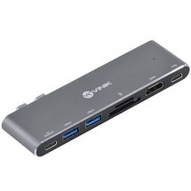Hub USB-C 7 em 2 - Vinik - 2 USB 3.0 10Gbps, PD 100W, Leitor de cartão TF/SD, HDMI 4K 30HZ - HC-72
