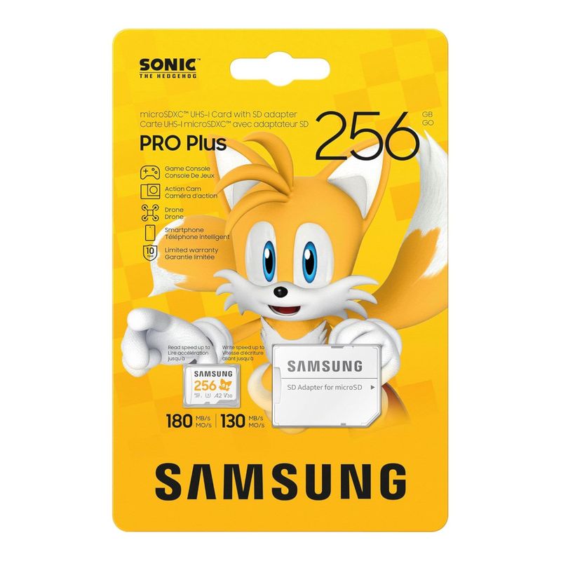 131686-3-Cartao-de-memoria-microSDXC-256GB-Samsung-PRO-Plus-Sonic-Tails-MB-MD256SALC1-131686
