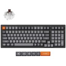 Teclado Mecânico Keychron K4 Max - Wireless, Switch Super Brown, RGB, Layout americano, Preto - K4M-H3