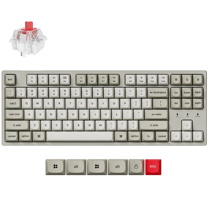 131658-1-Teclado_Mecanico_Keychron_C1_Pro_Com_fio_Switch_Super_Red_Layout_americano_Branco_C1PX_M1_131658