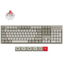 Teclado Mecânico Keychron C2 Pro  - Com fio, Switch Super Red, Layout americano, Branco - C2PX-M1