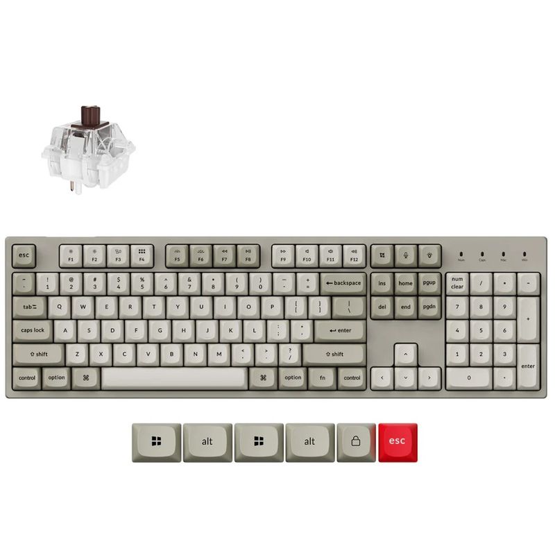 131662-1-Teclado_Mecanico_Keychron_C2_Pro_Com_fio_Switch_Super_Brown_Layout_americano_Branco_C2PX_M2_131662