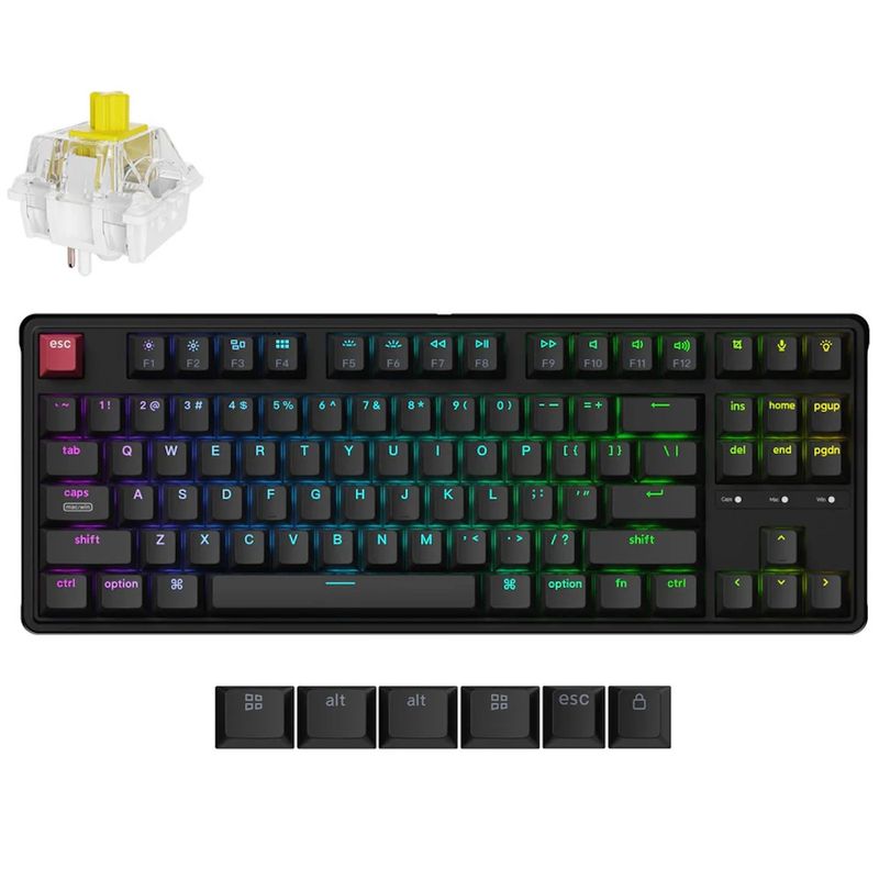 131666-1-Teclado_Mecanico_Keychron_C3_Pro_Com_fio_Switch_Super_Banana_Layout_americano_Preto_C3PX_H4_131666