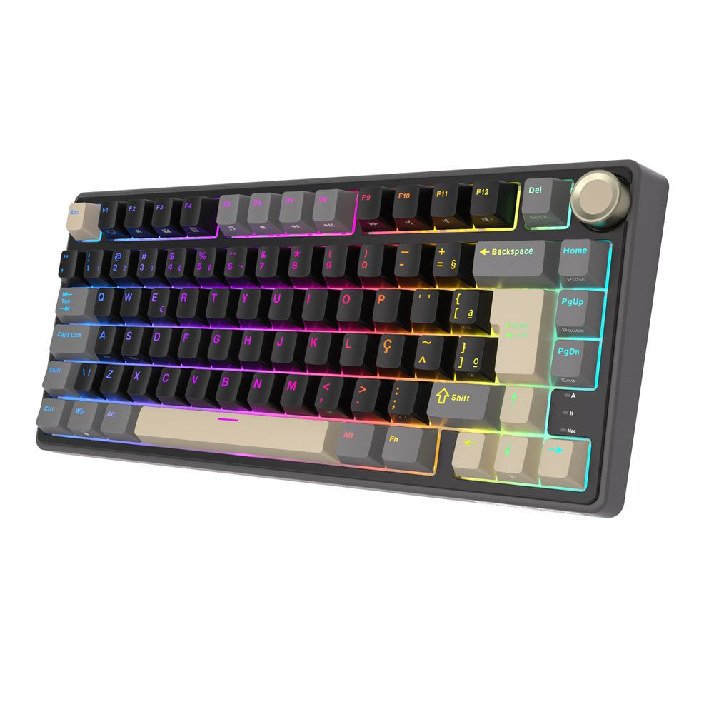 Teclado Mecânico c/fio RK Royal Kludge RK R75 (Switch Brown, USB-C