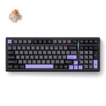 Teclado Mecânico s/fio MCHOSE G98 Pro (Switch Flame Orange) - Black Purple - MC-G98S-3