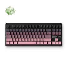 Teclado Mecânico s/fio MCHOSE G87 (Switch Matcha Latte, 2.4GHz, Tipo-C, Bluetooth) - Black Pink - MC-G87-17