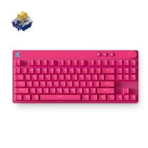 Teclado Magnético c/fio MCHOSE Mix 87 Hall Efect (Switch Magnético Apollo) - Rose Red - MC-Mix87-5