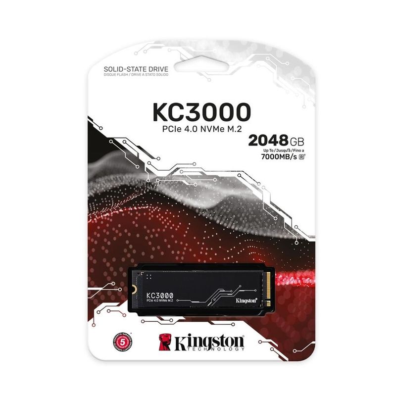SSD - M.2 (2280 / PCIe 4.0 - NVMe) - 2TB - Kingston KC3000 (7000MB/S) - SKC3000D/2048G-1790274095784