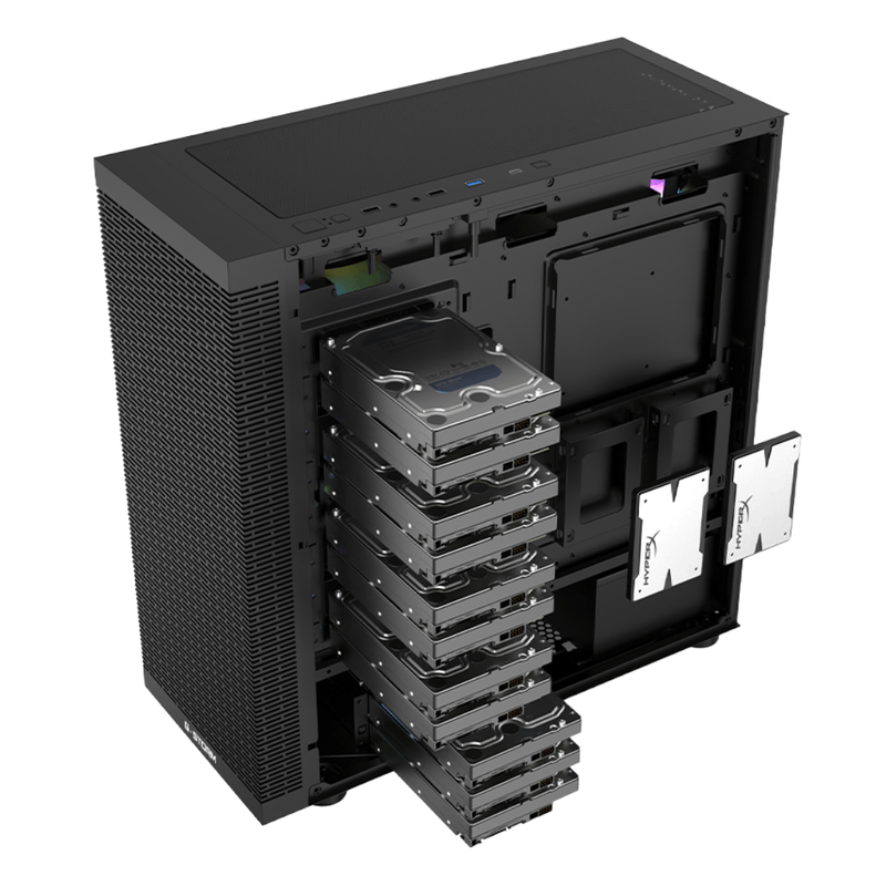 Gabinete Gstorm Enterprise Workstation Full Tower E-ATX - 12 HDD, USB Type-C, Preto-1790597242265